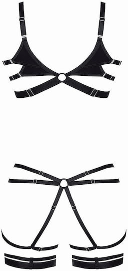 Dorita Sexy Dessous-Set mit Straps Schwarz