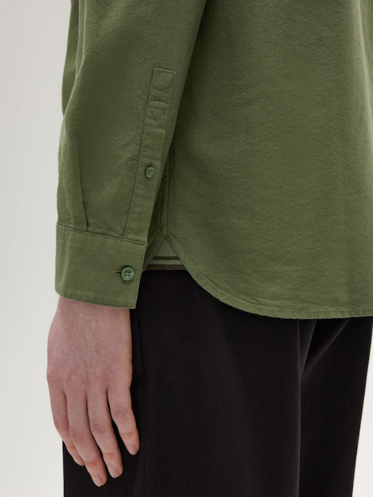 Long Sleeve Shirt In Regular Fit Green