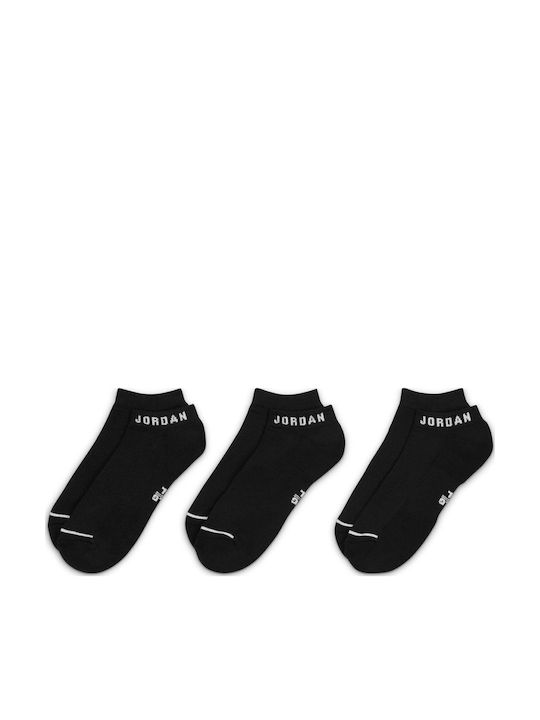 Jordan Everyday No-show Athletic Socks Black 3 Pairs