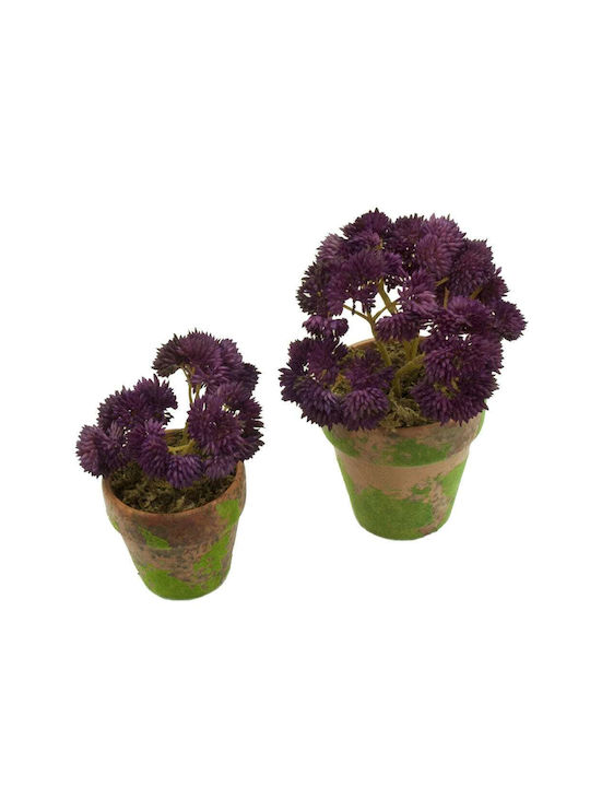 Concoral Artificial Plant in Small Pot Purple 14cm 1pcs