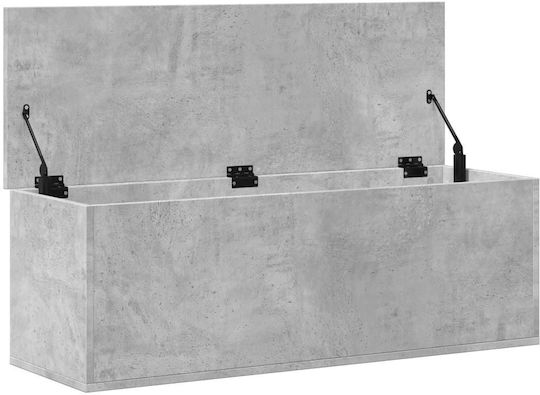 vidaXL Wooden Decorative Trunk Gray 102x35x35cm