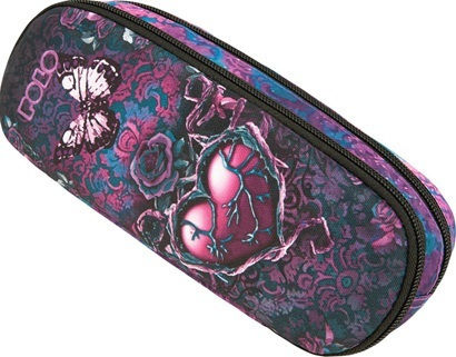 Polo Ace Pencil Case with 2 Compartments Purple