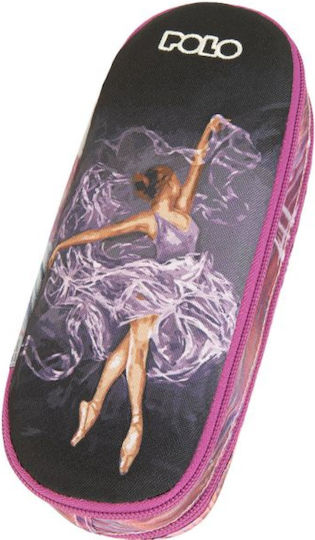 Polo Peak Pencil Case with 2 Compartments Purple