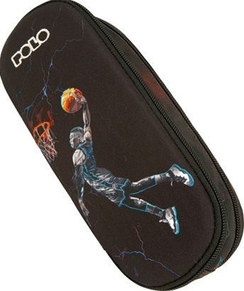 Polo Peak Pencil Case with 2 Compartments Basketball