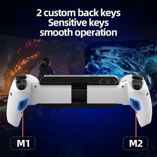 Techsuit BSP-D9 Ασύρματο Gamepad για Android / PS3 / PS4 / Switch / iOS Λευκό