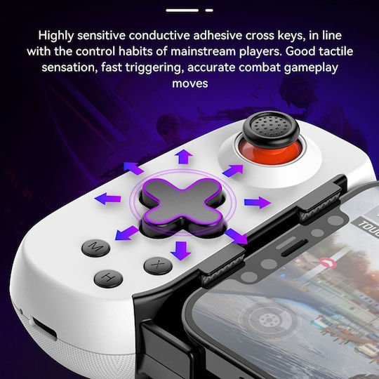 Techsuit D6 DP Ασύρματο Gamepad για Android / PC / PS3 / PS4 / Switch / iOS Μαύρο