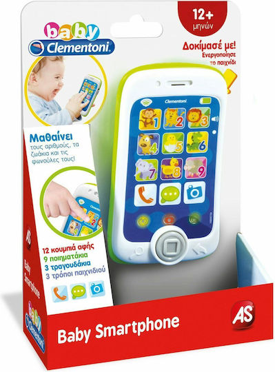 Baby Clementoni Smartphone Touch & Play Telephone Toy with Music for 12+ Months