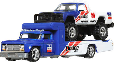 Hot Wheels Αυτοκινητάκι Premium Car Culture Team Transport 80 Dodge Macho Power Wagon Retro Rig για 3+ Ετών