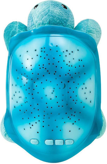 Cloud b Sleep Toy Twinkling Twilight Turtle made of Fabric with Light and Sounds for 0++ Months Aqua