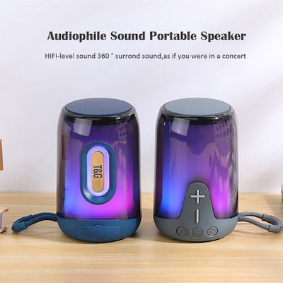 T&G Bluetooth Speaker 5W with Radio and Battery Life up to 2 hours Gray