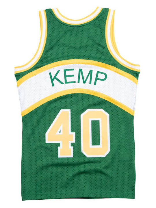 Mitchell & Ness Seattle Supersonics 1994-95 Shawn Kemp Ανδρική Φανέλα Εμφάνισης Μπάσκετ