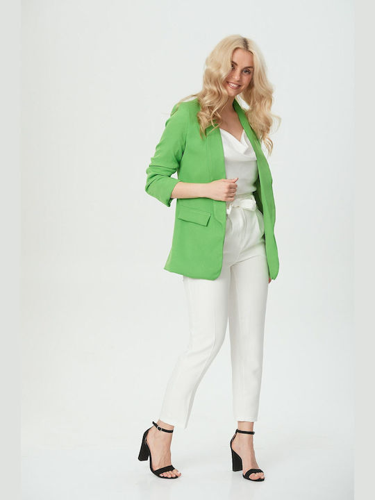 Green Ruched Blazer One Size