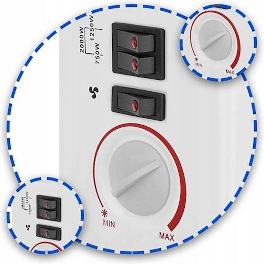 Volteno VO0268 Θερμοπομπός Δαπέδου 2000W 52x39cm