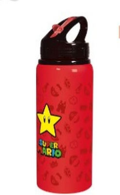 Stor Sport Bottle Kids Water Bottle Super Mario Aluminium 780ml