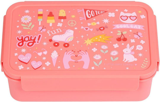 A Little Lovely Company Plastic Kids' Food Container Pink