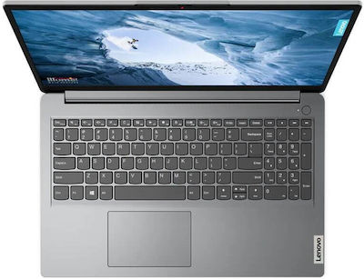 Lenovo IdeaPad 1 15IGL7 15.6" IPS FHD (Celeron Quad Core-N4120/8GB/128GB Unitate flash/W11 S) Gri Cloud (Tastatură GR)