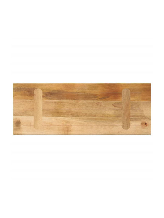 vidaXL Правоъгълена Повърхност на масата Масивно дърво Mango - Brown 80x20x2.5см 371283 1бр