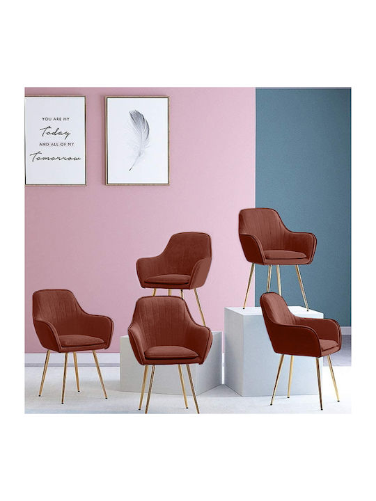 Glenda Dining Room Velvet Chair Rotten Apple 59x56x86cm 2pcs