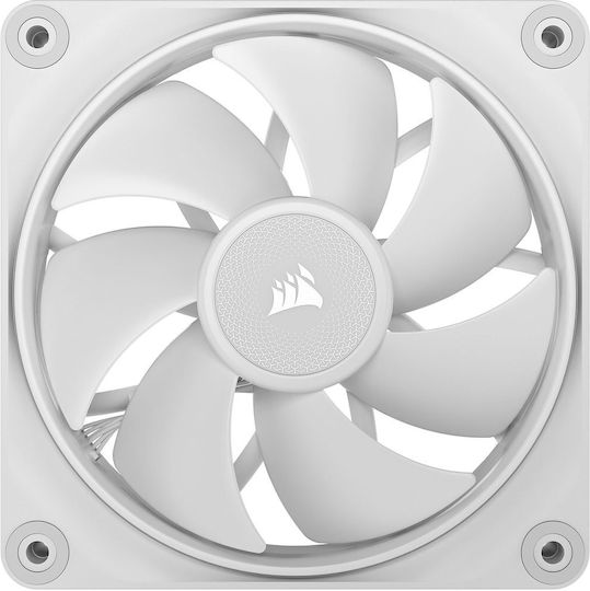 Corsair iCue Link LX120 Case Fan (2400rpm / 69.9cfm) with RGB Lighting and 4-Pin PWM Connection 3pcs White