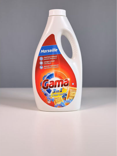 Gama Brands Συμπυκνωμένο Υγρό Απορρυπαντικό Μασσαλίας για Χρωματιστά Ρούχα (44 Μεζούρες)