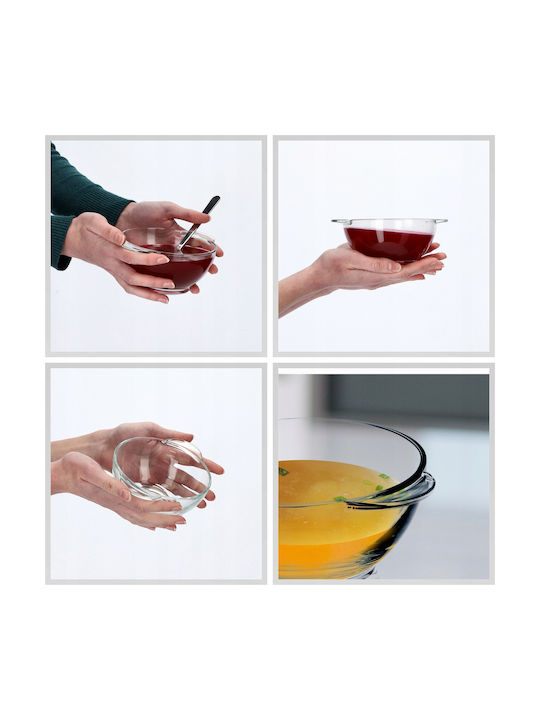 Kadax Bol de Servire Rotund Sticlă Transparent 6buc