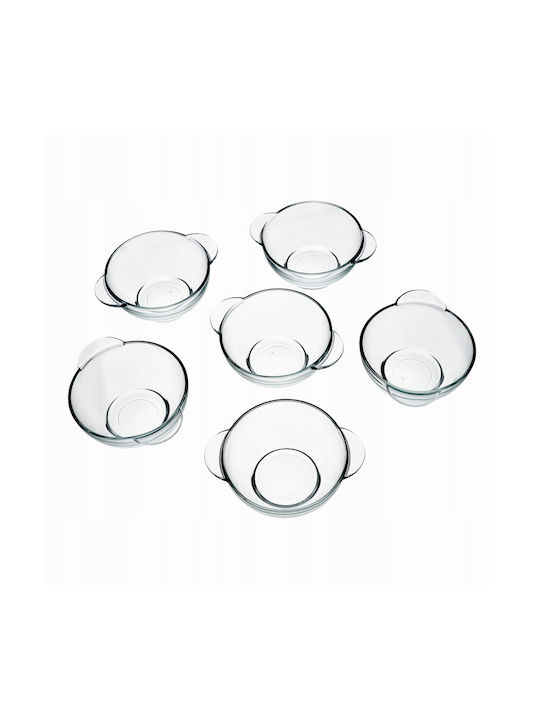 Kadax Bol de Servire Rotund Sticlă Transparent 6buc