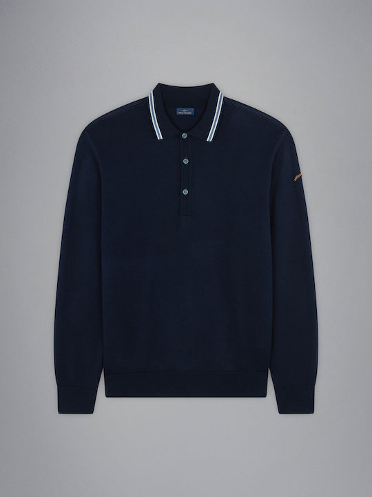 Polo Long Sleeve Blouse Blue