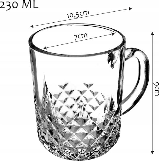 Kadax Κούπα Γυάλινη Διάφανη 230ml