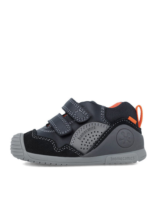 Παιδικά Sneakers Ανατομικά με Σκρατς Μαύρα