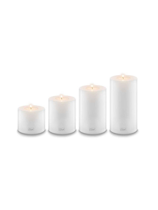 Qult Candle Holder suitable for Tealights Plastic in White Color 8x8x6cm 1pcs