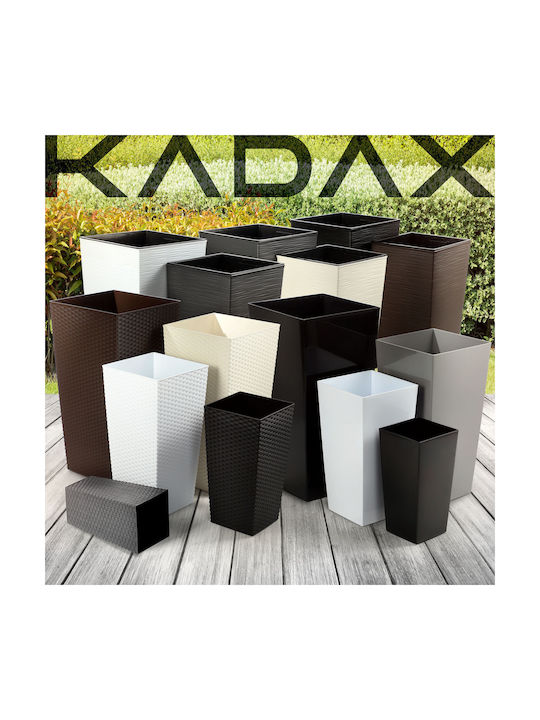 Kadax Γλάστρα Πλαστική Μαύρη 29x57εκ.