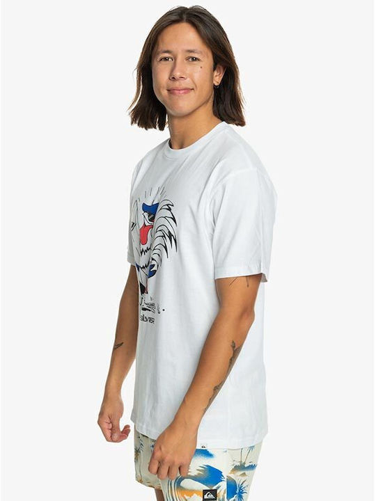 Quiksilver Surf Ανδρικό T-shirt Κοντομάνικο Λευκό