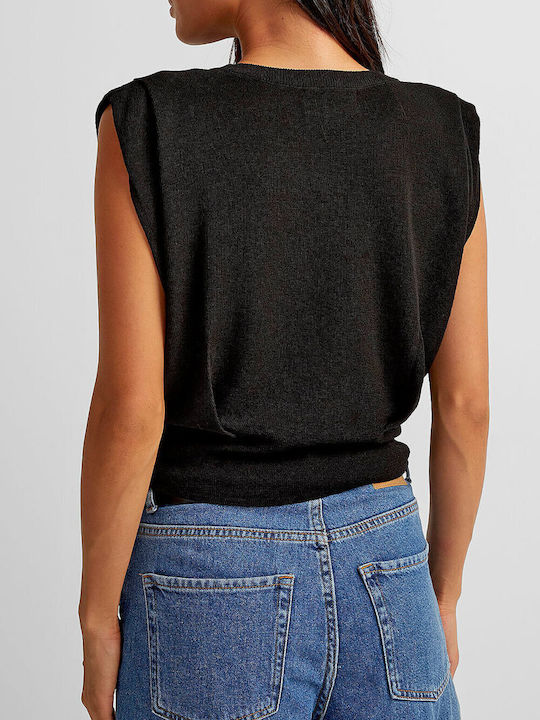 Vero Moda Damen Crop Pullover Black