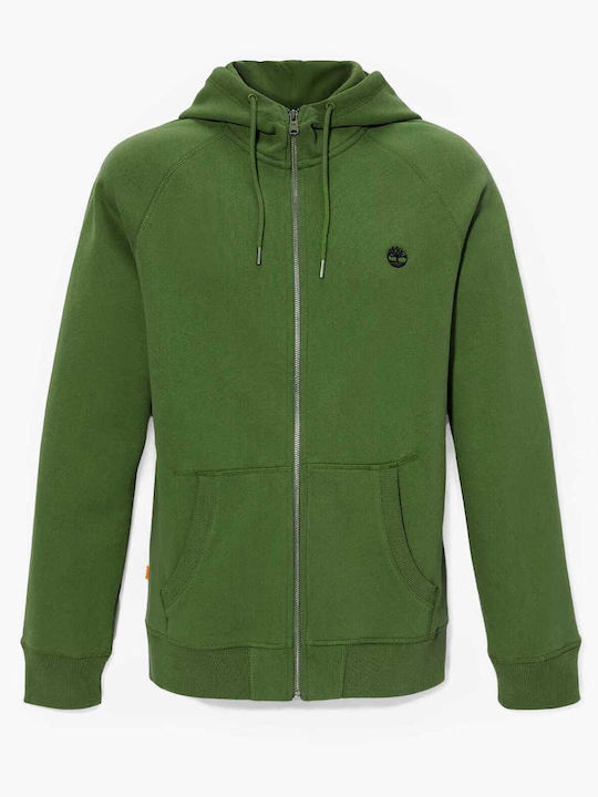 Timberland Men's Sweatshirt Jacket with Hood GREEN