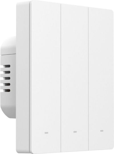 Sonoff M53c80w Διακόπτης Τοίχου Wi-Fi Τριπλός με Πλαίσιο Λευκός