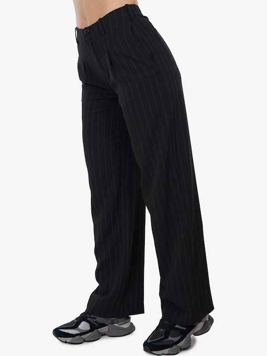 Damen Stoff Hose Schwarz