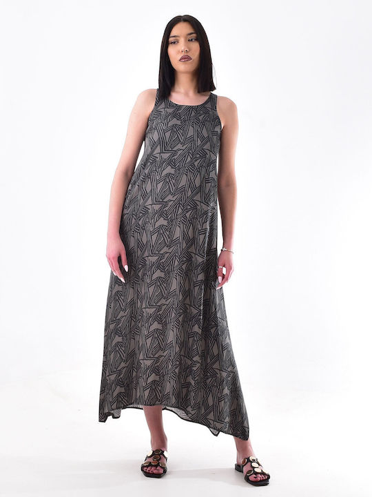 Lotus Eaters Sommer Maxi Kleid Gray