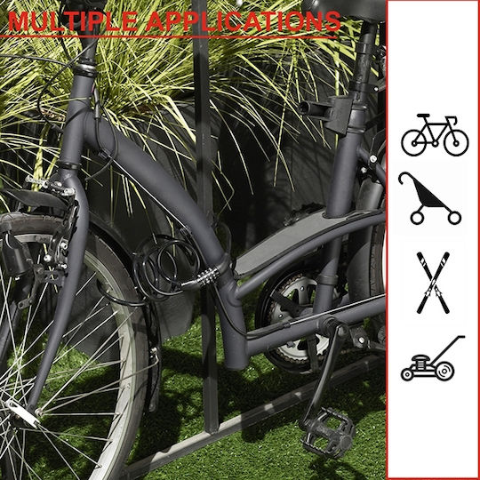 Master Lock 8221 Bicycle Cable Lock with Combination Black