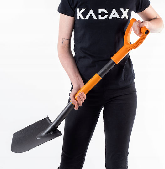 Kadax Лопата за сняг с Дръжка 86см и Пластмасова Дръжка
