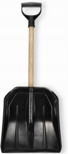 Kadax Schneeschaufel mit Stiel 60cm und Plastikgriff