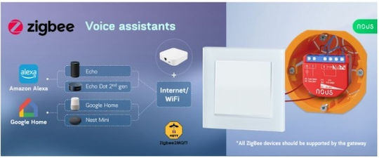 Nous Smart Switch 1 Καναλιού ZigBee 16A