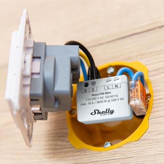 Shelly Wave Pm Mini Intelligenter Schalter 1 Kanal Wi-Fi Z-Wave & RF 16A