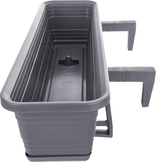 Kadax Planter Box Plastic Gray 60cm.