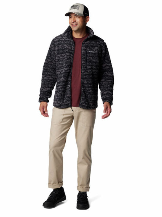 Winter Pass Men's Fleece Cardigan Black