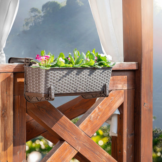Kadax Set 4 Jardiniere Plastice Maro