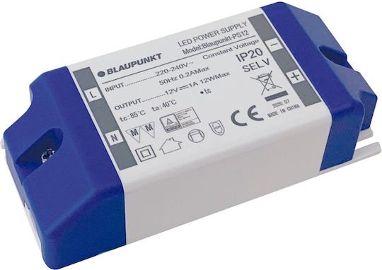 Greenie Τροφοδοτικό LED IP20 Ισχύος 12W με Τάση Εξόδου 12V