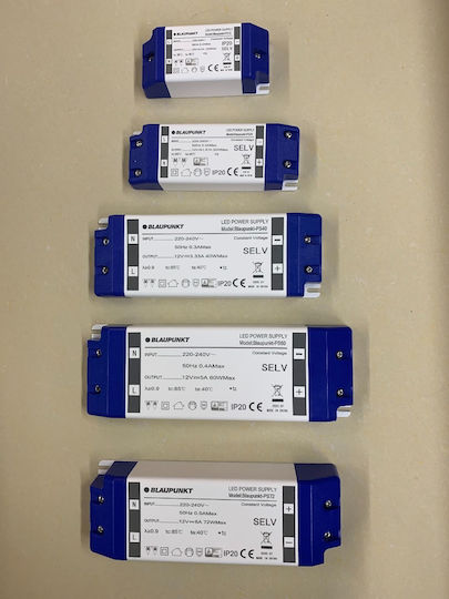 Greenie Τροφοδοτικό LED IP20 Ισχύος 20W με Τάση Εξόδου 12V