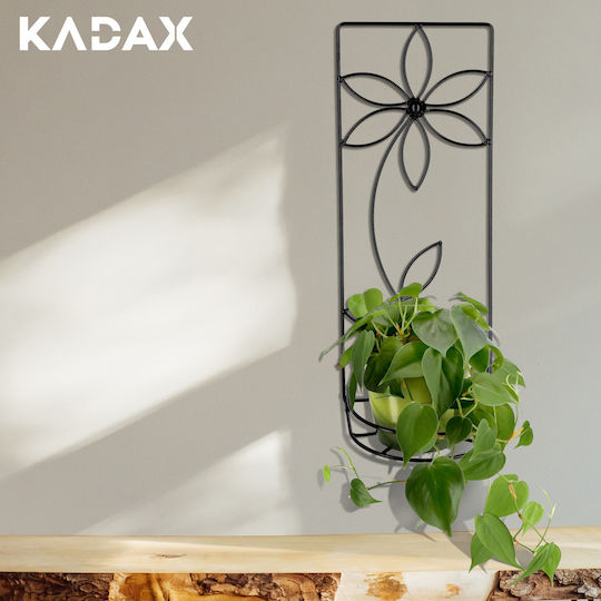 Kadax Βάση Γλάστρας Κρεμαστή Μεταλλική Μαύρη 50εκ.
