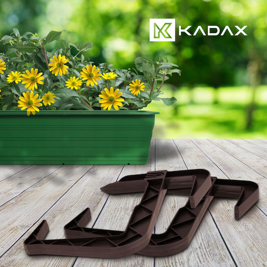Kadax Blumentopf-Haken Kunststoff Braun 3Stück
