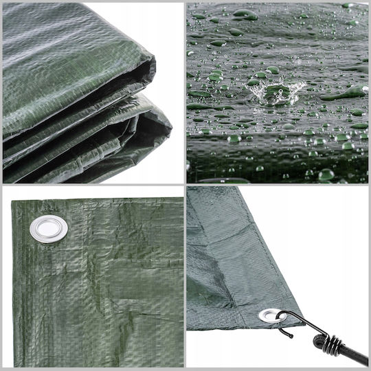 Kadax Waterproof Tarpaulin 90gr/m² 6x5m. Light Type Green